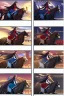 Placeholder: A portrait of a human woman with long brown hair and red eyes wearing competitive horse riding clothes, riding a black horse, modern dressage arena setting, anime style, intricately detailed, masterpiece, HD, 4k