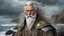 Placeholder: The stately and wise sorcerer named Pealda Stormbringer is walking on a rocky beach looking at a stormy ocean. He is dressed as a lord. He has grey hair and a white beard. beautiful light brown leather gloves. no jewelry. everything is intricately sculpted, exquisite realism, fantasy art, identical eyes, perfect face, Epic cinematic brilliant stunning intricate meticulously detailed dramatic atmospheric maximalist digital matte painting