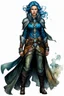 Placeholder: create an iconic female fantasy Pathfinder RPG full body character illustration with highly detailed facial features in the art style of Wayne Reynolds, ink wash and watercolor, 8k, ArtStation, DeviantArt