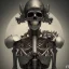 Placeholder: a skeleton mage, steam punk, realistic, made in octane, cinematic, ultra-realistic, extremely detailed octane rendering, 8K, VRAY Super Real ar 2:3, dof photorealistic futuristic 50mm lens hard lighting dark gray tintype photograph, realistic lighting, sepia color