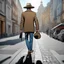 Placeholder: Cartoon of man with a hat walking 4k