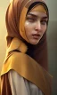 Placeholder: Arab young woman ,Arabic features، cute, beautiful, black eyes,Natural contours, real skin ,Modest Arabic style dress، head and shoulders portrait, cinematic, 8k, resolution concept art portrait by Greg Rutkowski, Artgerm, WLOP, Alphonse Mucha dynamic lighting hyperdetailed intricately detailed