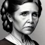 Placeholder: upper body photorealistic jedi carrie fisher in Star Wars, sharp brown eyes, photorealistic skin, dark brown jedi robe, cinematic lighting