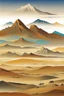 Placeholder: Mongolia, sights. Genghis Khan. Steppes and mountains of Mongolia abstract picture