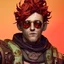 Placeholder: lunarpunk portrait of curly orange hair man from borderlands 3, au naturel, hyper detailed, digital art, trending in artstation, cinematic lighting, studio quality, smooth render, unreal engine 5 rendered, octane rendered, art style by klimt and nixeu and ian sprigger and wlop and krenz cushart