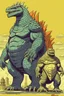 Placeholder: Giant kaiju and king