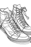 Placeholder: outline art for Shoes coloring pages with sitch, white background, Sketch style, full body, only use outline, dementia patients style, clean line art, white background, no shadows and clear and well outlined.