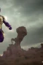 Placeholder: The mighty Thanos throwing the moon