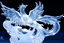 Placeholder: Insanely detailed ice sculpture transparent ice frozen phoenix frozen in crystal clear ice, , ice explosion twisting Turning, swirling twirling ice sculpture, clear crystal ice