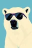 Placeholder: polar bear with sunglasses in the style of warhol