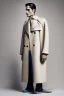 Placeholder: Superman's Balenciaga trenchcoat Winter elegant inspired by Superman's emblem design beige tones with dual color on a white background, product catalog photography, soft spot lighting, depth of field, 4k –ar 3:5 –q 2