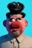 Placeholder: Waist up muppet Portrait, Kim Jong-un as muppet doll, black suit, photo studio, blue background, unreal engine 5, concept art, art station, god lights, ray tracing, RTX, lumen lighting, ultra detail, volumetric lighting, 3d.