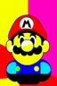 Placeholder: Popart mario poster colorful and minimalist