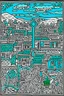 Placeholder: A cyan town in winter weather designed in German folk art painted by Keith Haring