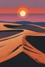 Placeholder: minimalist painting aesthetic, dune sunset