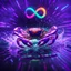 Placeholder: infinity symbol ∞ with vibrant powerful crab jumping out of the water, striking, neon, chiaroscuro, dramatic, captivating, powerful, fantasy, beautiful, octane render, 16k post-production, artstation: award-winning: atmospheric: commanding: fantastical: clarity: ultra quality: striking: brilliance: stunning colors: amazing depth; lens: f/11, 35mm