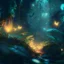 Placeholder: dense fantasy jungle with glowing fireflies, dawn, photorealistic, unreal engine 5, masterpiece, trending on artstation, sharp focus