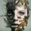 Placeholder: "full face tattoo of leaves and gnarled branches extending past face and morphing into reality, 8k resolution, high-quality, fine-detail, muted colors,intricate, digital art, detailed matte, volumetric lighting, illustration, octane render