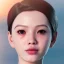 Placeholder: girl look beautiful wear swimwear, close-up, , eyes like ocean blue, short hair, smile, 8k, rtx, eyebrows like serious, facing left, hyper realistis