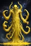 Placeholder: yellow elder god of ballance inhumane cosmic horror yellow paint