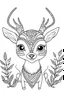 Placeholder: coloring page, mandala cute baby deer, realistic, happy, cute animals, full view, only draw lines, coloring book, clean line art, –no sketch, color, –ar 3:4, white background, minimalistic black lines, minimal black color, low level black colors, coloring page, avoid thick black colors, thin black line art, avoid colors, perfect shape, perfect clear lines,