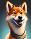 Placeholder: character image of a inu dog, in the style of tiago hoisel, character caricatures, steve henderson, françoise basset, realistic rendering, hd