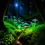 Placeholder: An enchanted forest of bioluminescent flora, where mystical creatures dance under a canopy of glowing mushrooms