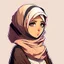 Placeholder: A hejab girl , vectorized , anime , 8k