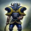 Placeholder: a Big-horn Ram warrior in navy blue and yellow battle armor, a highly detailed illustration, background of Inka jungle, American football in hand, realistic render, 8 k, micro detail, intricate, elegant, centered, digital painting, Artstation, smooth, sharp focus, illustration, artgerm, tomasz alen kopera, peter mohrbacher, donato giancola, joseph christian leyendecker, wlop, boris vallejo