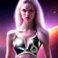 Placeholder: long hair lady warrior bra with laser blade on Saturn