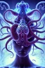 Placeholder: Spiritual being with Tentacles over human Head creating reality around, wrapping Tentacles around Human, Psychedelic