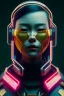 Placeholder: MCU Portrait, Front image. cyberpunk Asian woman, pink short hair. Ceramic rabbit mask. latex suit. Red, black, gold, color. Punk style, minimal details. highly detailed, concept art, smooth, unreal engine 5, god rays, ray tracing, RTX, lumen lighting, ultra detail, volumetric lighting, 3d, finely drawn, high definition, high resolution.