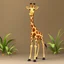Placeholder: a character of a giraffe ,stand complete figure, hanna&barbera cartoon style