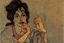 Placeholder: hippie girl smoking by Egon Schiele