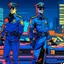 Placeholder: cyberpunk retro futuristic police for comics
