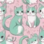 Placeholder: A delightful and adorable cartoon illustration featuring a cute mint-colored cat against a charming pink background, (delightful illustration:1.4), (adorable cartoon cat:1.5), (charming pink background:1.3), (expressive mint hues:1.2), inspired by the styles of cute cartoon artists, trending on ArtStation, Intricate, Sharp focus, vibrant lighting, (whimsical:1.4), (playful ambiance:1.3), (lush fur details:1.5), Cartoon, Masterful, Captivating, High Detail, Cinematic view