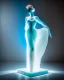 Placeholder: translucent glass alabaster sculpture, backlight, an Art Deco dancer statue in a dress, very emotional, welcoming, love, luminescence, sculpture, photograph, studio lighting, product photography, figurine, unreal engine, cryengine, ambient occlusion