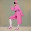 Placeholder: [Kupka] Mother Theresa in a pink battlesuit pink gloves and pink high heel boots. The Ministry of Silly Walks.