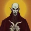 Placeholder: Nosferatu vampire with a beard made of tentacles as a Russian Orthodox vampire with yellow eyes and vampire fangs