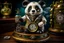 Placeholder: steampunk panda in moutai whiskey china design