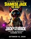 Placeholder: Create a realistic movie poster for 'Siamese Jack the Krack' featuring a siamese in an adventurous setting, with futuristic elements, dramatic lighting, and the tagline 'Tiny Paws, Epic Quests: Unleash the Adventure with Siamese Pete!' with a release date of September 13, 2024