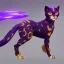 Placeholder: An electric type, Cheetah inspired cat-like pokemon, with big width purple eyes. long whiskers shaped like Lightning bolts. Yellow and white fur coverd with blotchy black spots.