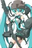 Placeholder: hatsune leeku with big weapons