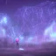 Placeholder: Giant transparent ethereal luminescent starry spider, realistic