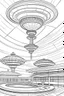 Placeholder: future 2050 STAR hotel, amazing unique hotel design, "Floating Sky Pods: Experience the Future with Elevated Hotel Suites." each unique, flat vector, full view, only draw lines, clean line art, –no sketch, white background, minimalistic black lines, minimal black color, coloring page, thin black line art, perfect shape, perfect clear lines,