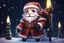 Placeholder: Chibi santa-claus in 8k sticker, style of fairy academia, hollow knight them, close picture, neon lights, intricate details, highly detailed, high details, detailed portrait, masterpiece,ultra detailed, ultra quality