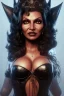 Placeholder: Pam Grier as evil queen in black leather, leather, busty, cleavage, angry, stern look. character design by cory loftis, fenghua zhong, ryohei hase, ismail inceoglu and ruan jia. unreal engine 5, artistic lighting, highly detailed, photorealistic, fantasy