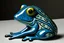 Placeholder: A teal leaf elemental frog painted by Roy Lichtenstein