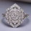 Placeholder: platinum and diamond filigree art noveau ring, breathtaking, highly ornate, delicate, intricate, photorealistic, high fashion, fine jewellery, luxury, designer