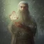 Placeholder: Insanely detailed photograph of an “D&D twilight cleric holding glowing D20” with intricate detailed beard, intricate embroidered clothing, hyperdetailed painting by Ismail Inceoglu Huang Guangjian and Dan Witz CGSociety ZBrush Central fantasy art album cover art,8K, hdr, mysterious, ominous, snowflakes,jolly